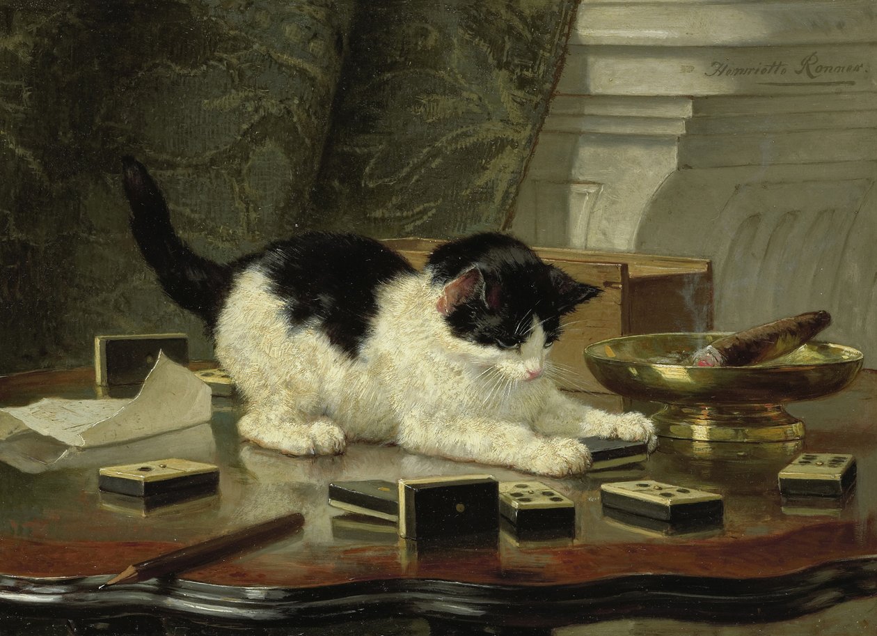 Kattunger, ca 1860-1870 av Henriëtte Ronner Knip