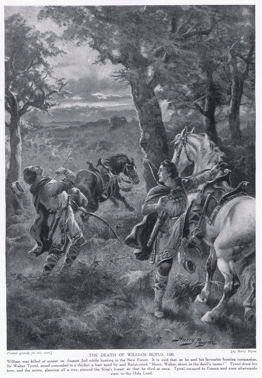 William Rufus død AD1100, 1920-tallet av Henry A. Payne