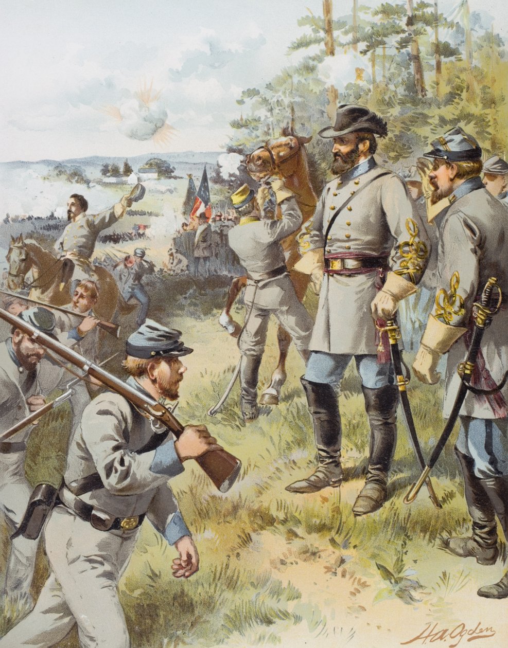 General Stonewall Jackson ved det første slaget ved Bull Run, 17. august 1861 av Henry Alexander Ogden