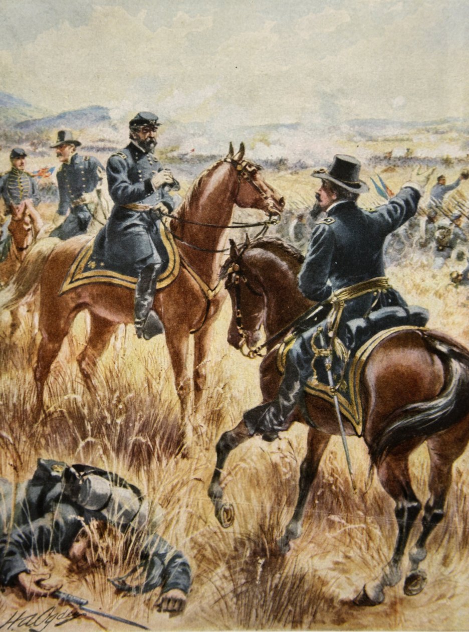 Generalmajor George Meade i slaget ved Gettysburg 2. juli 1863 av Henry Alexander Ogden