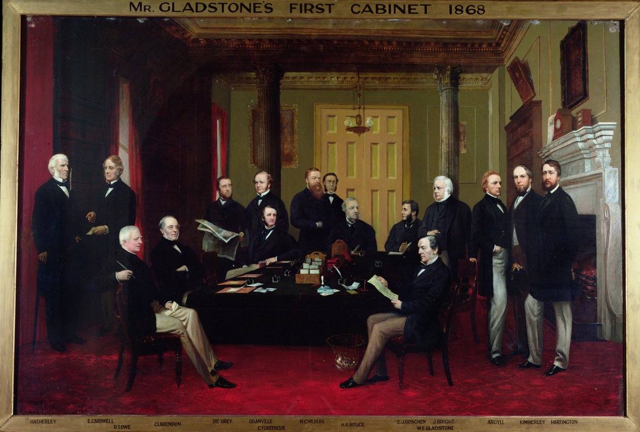 Gladstones første kabinett, 1868 av Henry Barraud