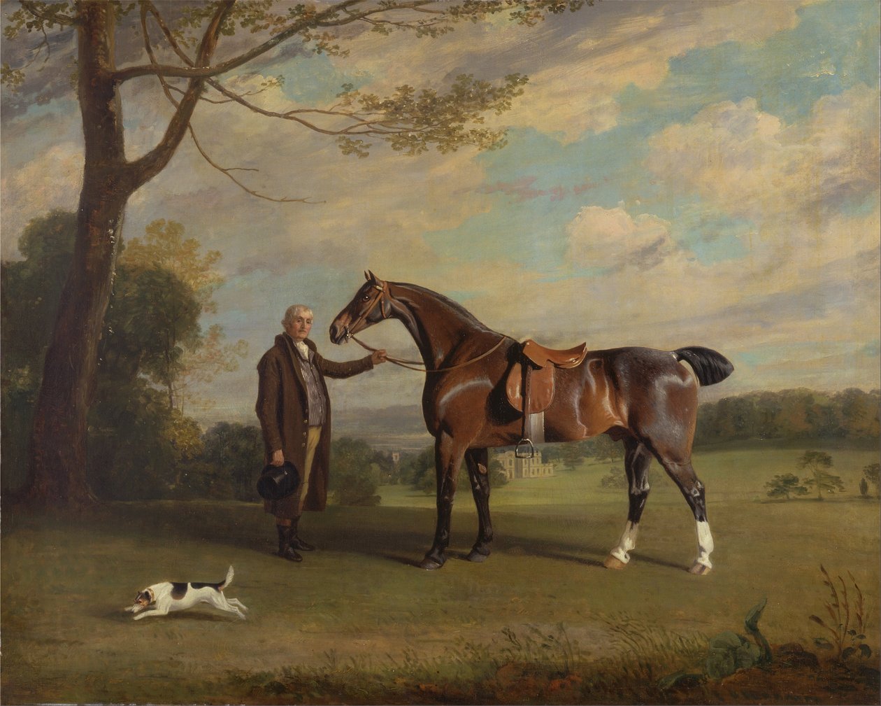 The Earl of Shrewsburys Groom Holding a Hunter av Henry Bernard Chalon