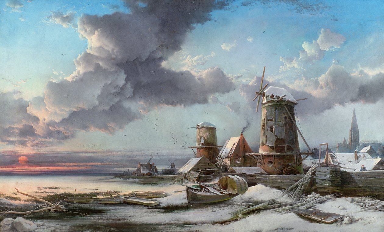 Frosty soloppgang, Leiden av Henry Bright