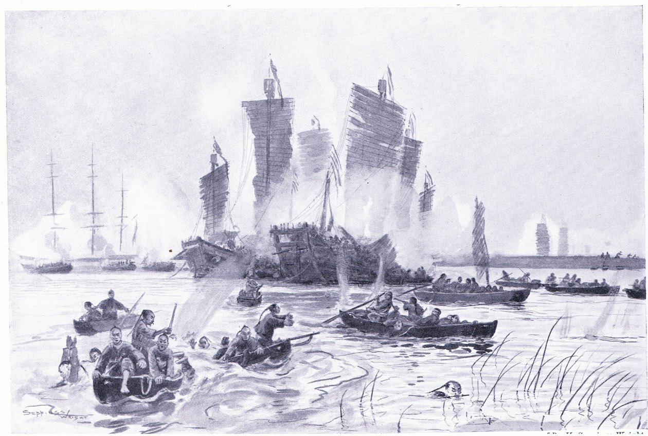 Kampen mellom piratene og den keiserlige marinen av Henry Charles Seppings Wright