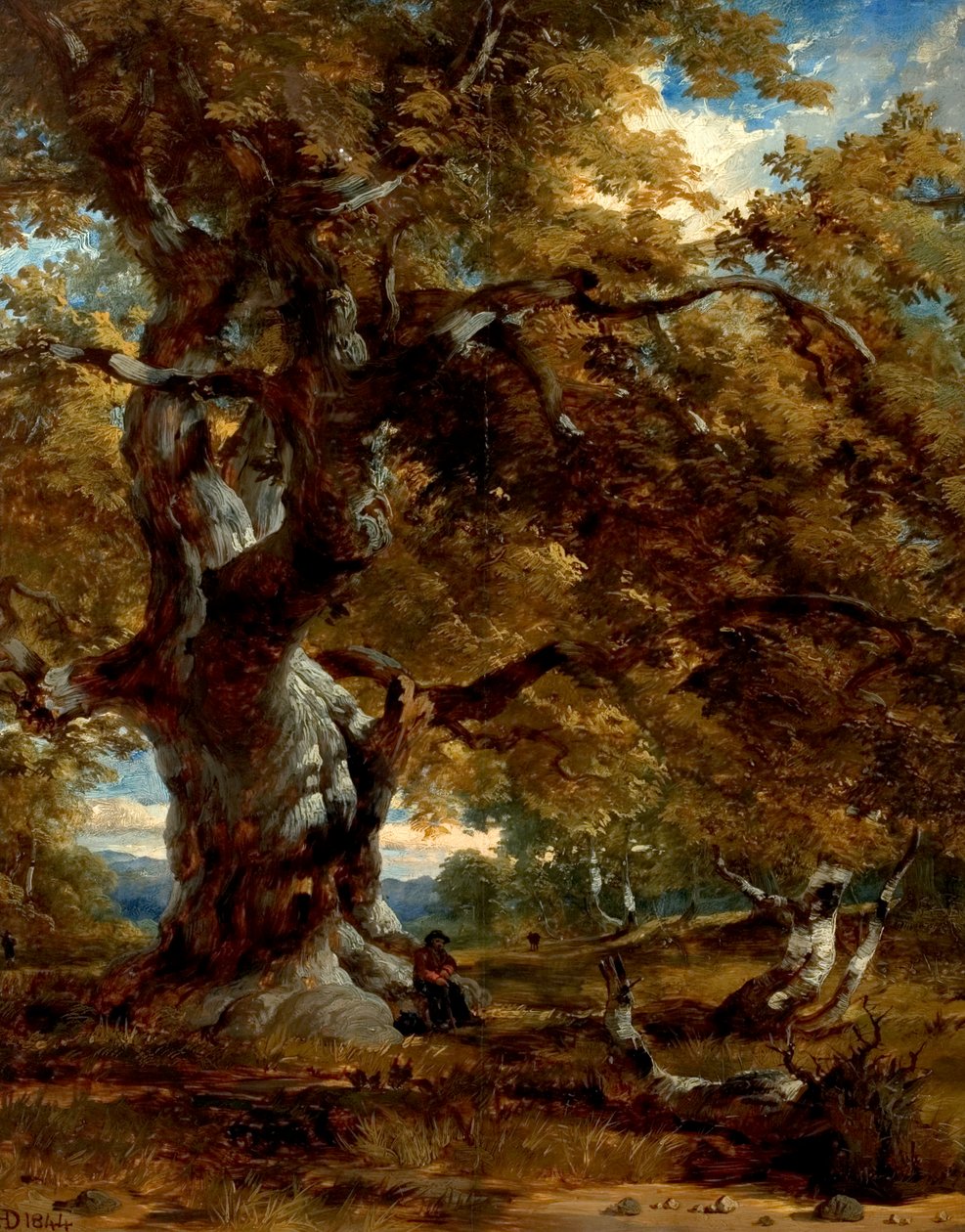 The Major Oak, 1844 av Henry Dawson
