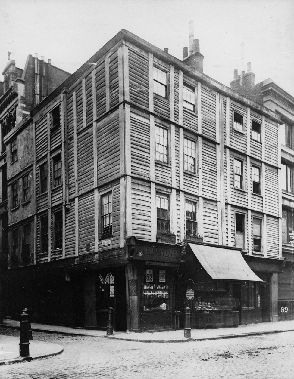 Hjørnet av Fore Street og Milton Street, ca. 1884 av Henry Dixon
