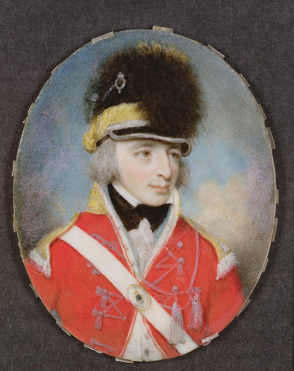 Miniatyr av en ukjent offiser, ca. 1797 av Henry Edridge