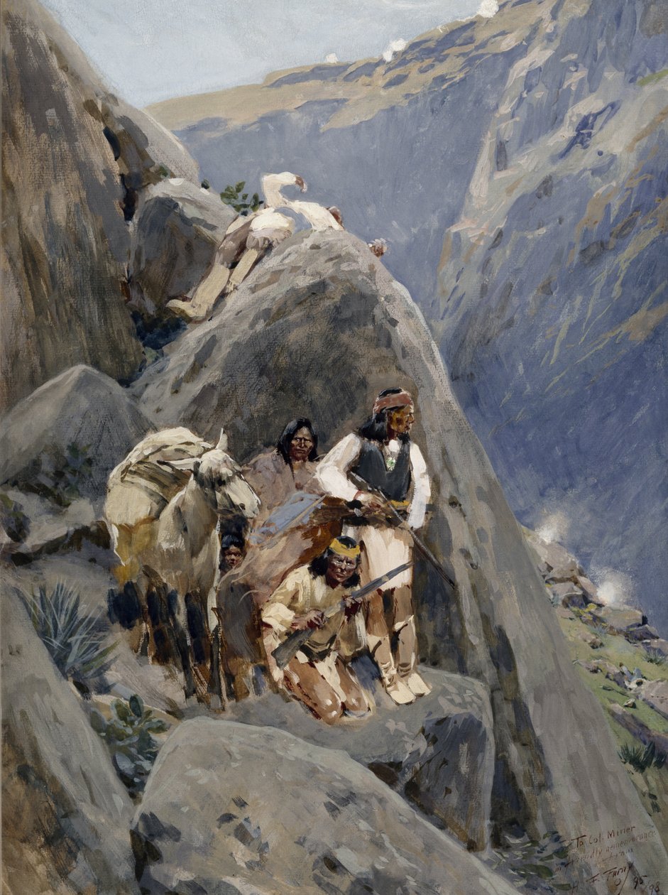 Apache-indianere i fjellene, 1895-98 av Henry Francois Farny