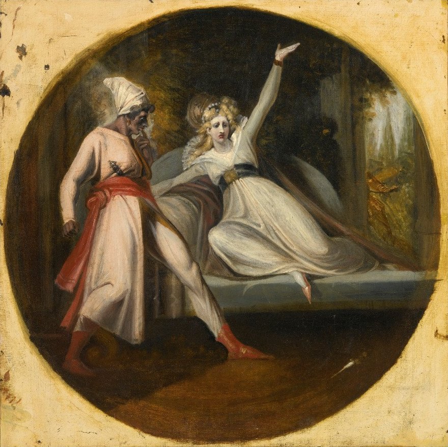 Leonore Discovering the Dagger Left av Alonzo av Johann Heinrich Füssli