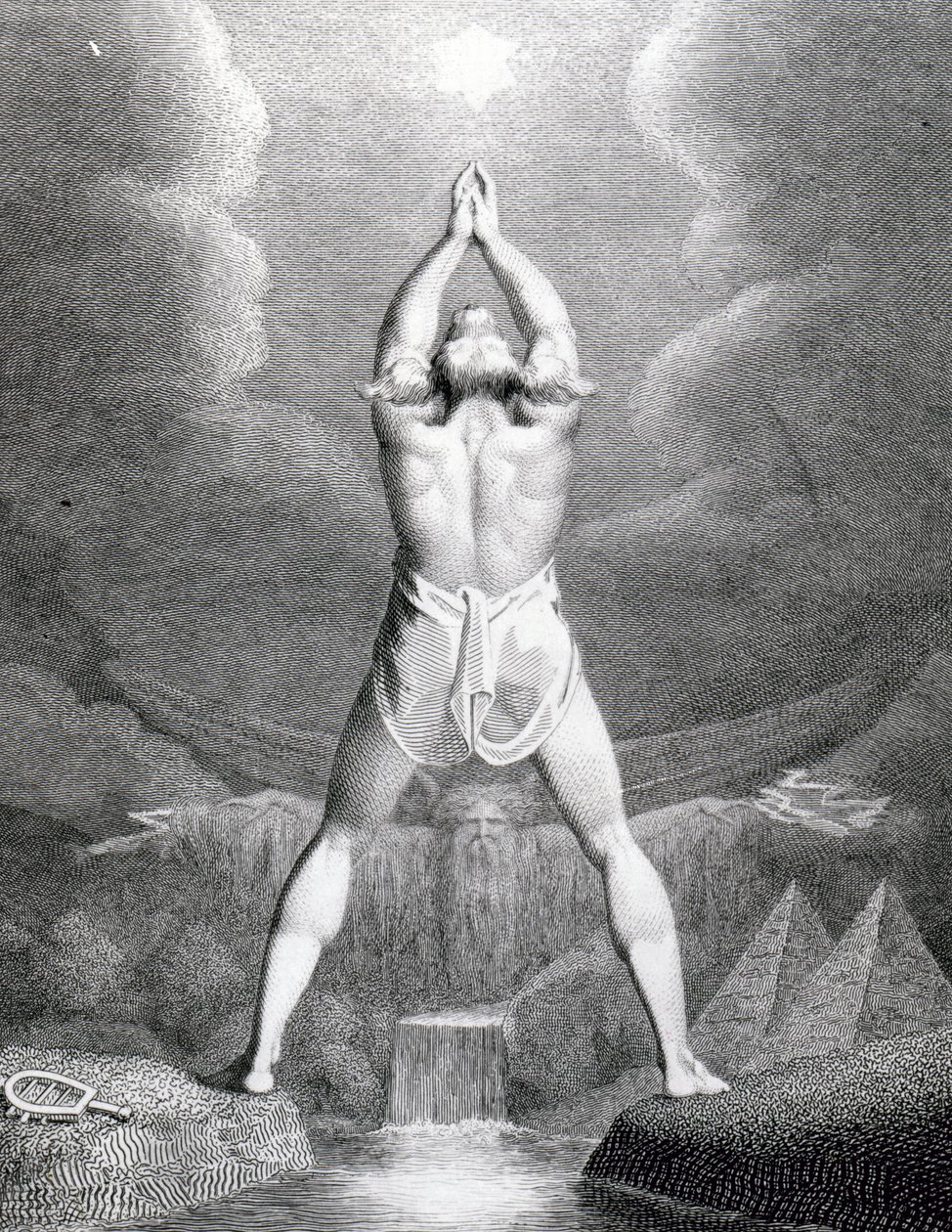 Befruktning av Egypt, gravert av William Blake, 1791 av Johann Heinrich Füssli