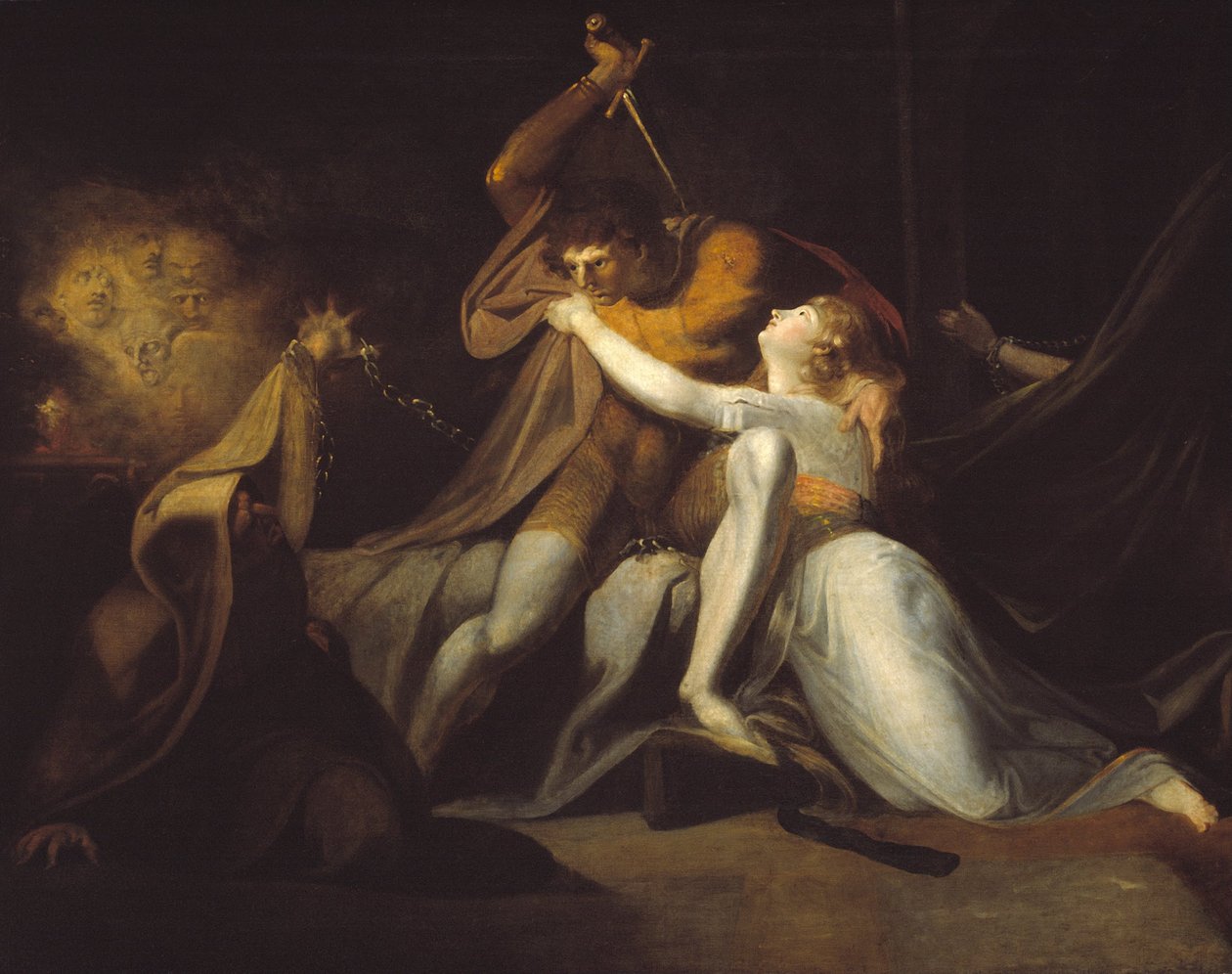 Percival leverer Belisane fra fortryllelsen til Urma av Johann Heinrich Füssli