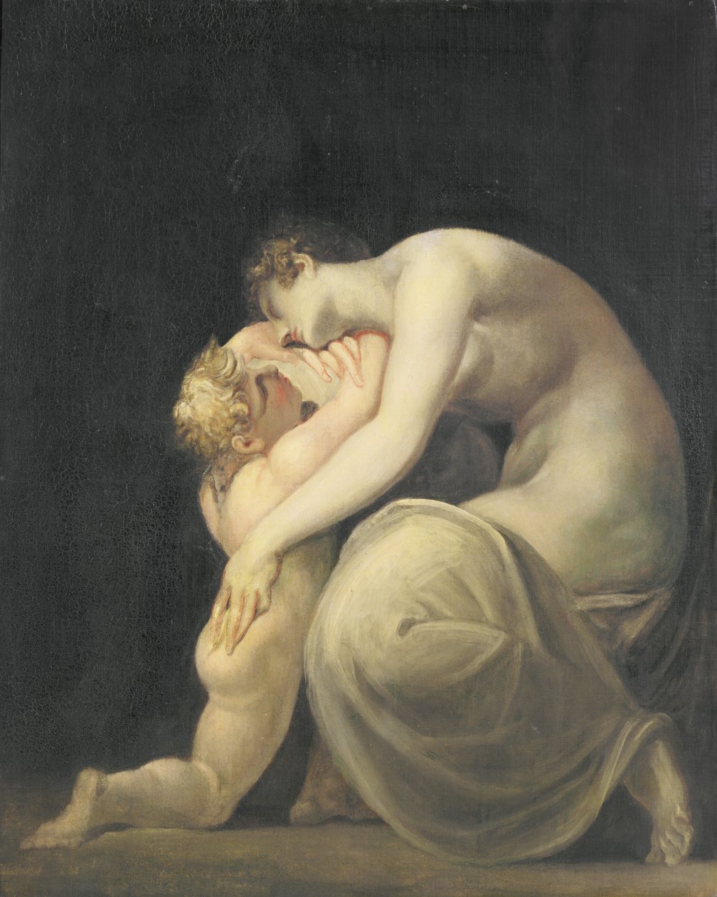 Tekemessa og Eurysakes, ca. 1800-10 av Johann Heinrich Füssli