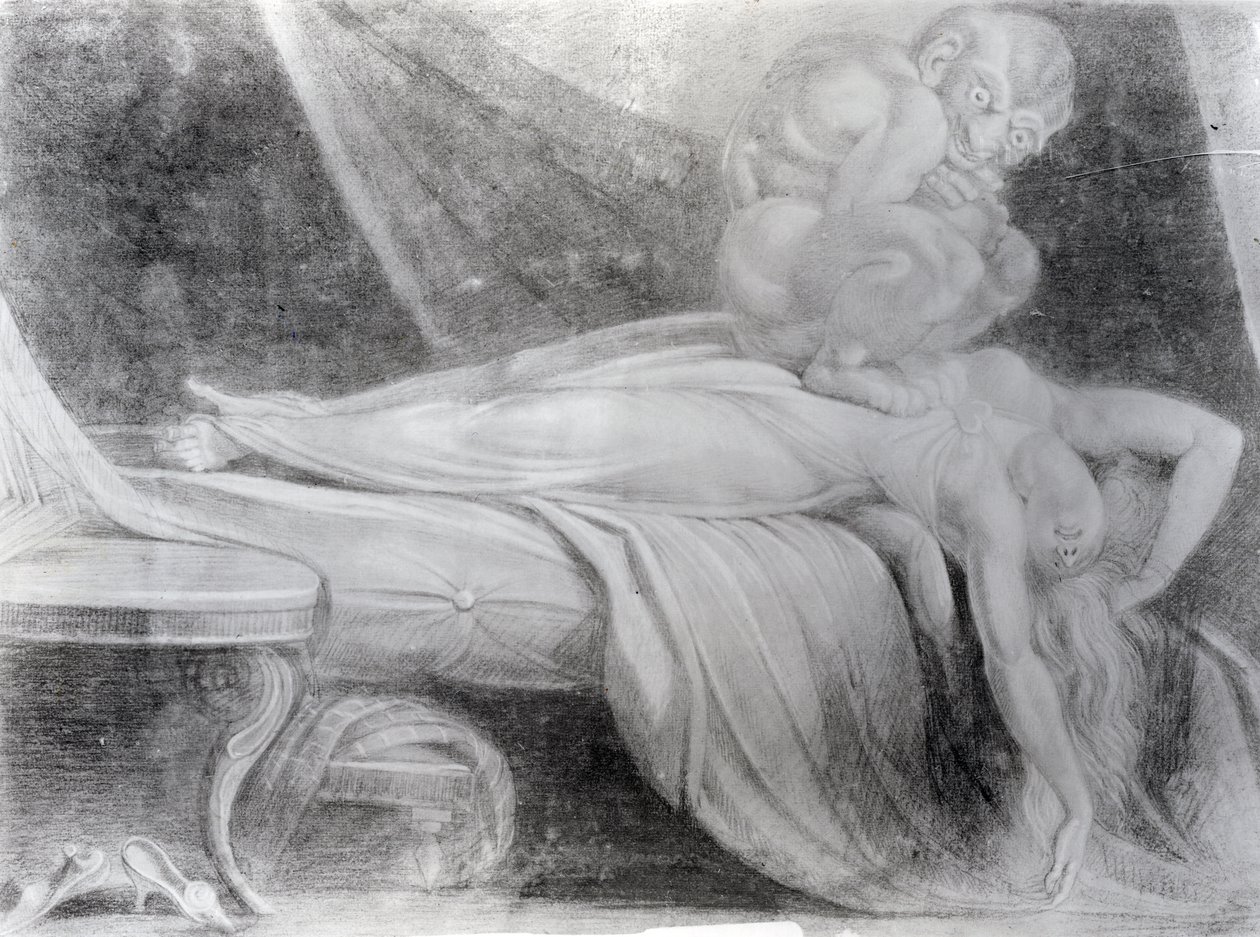 The Nightmare, 1781 (kritt på papir) av Johann Heinrich Füssli