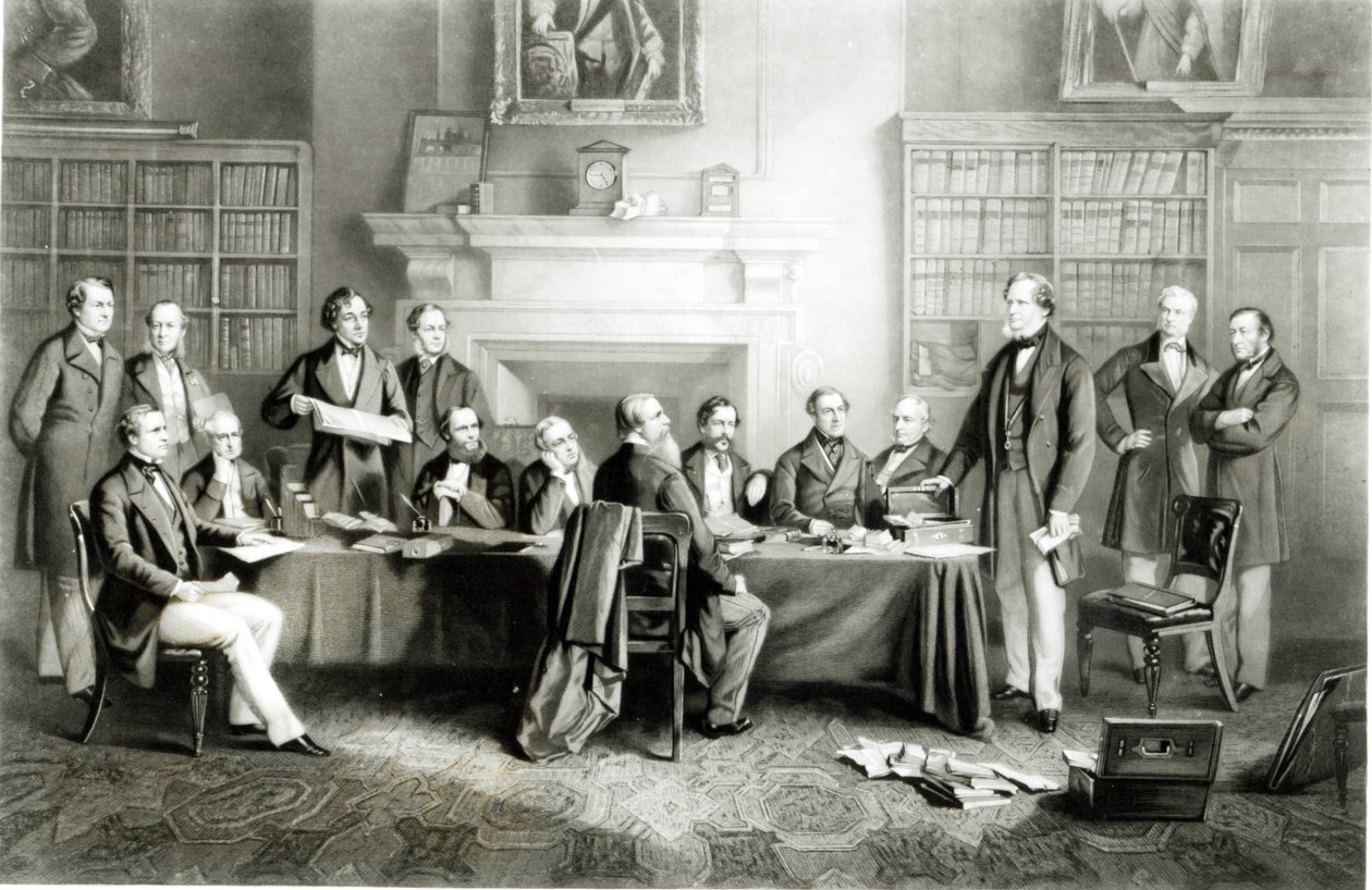 The Cabinet of Lord Derby av 1867, 1868 av Henry Gales