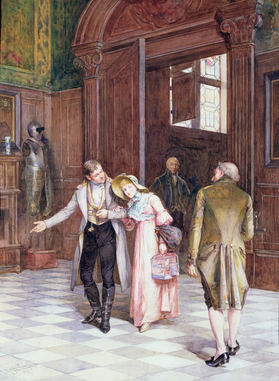 Krysser terskelen, den nye bruden, 1886 av Henry Gillard Glindoni