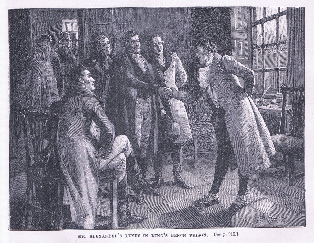 Herr Alexanders levee i Kings Bench-fengselet 1830 e.Kr av Henry Gillard Glindoni