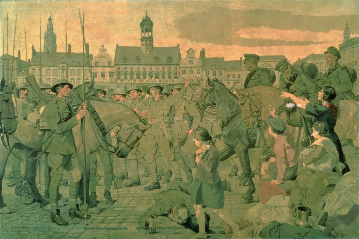 Returen til Mons, 1920 av Henry Inglis Jodrel Sheldon Williams