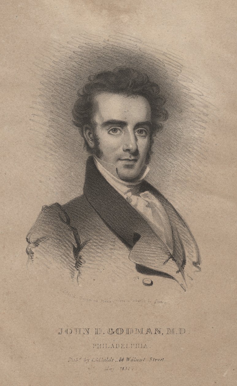 John D. Godman, M.D., litho av C.G. Barn av Henry Inman