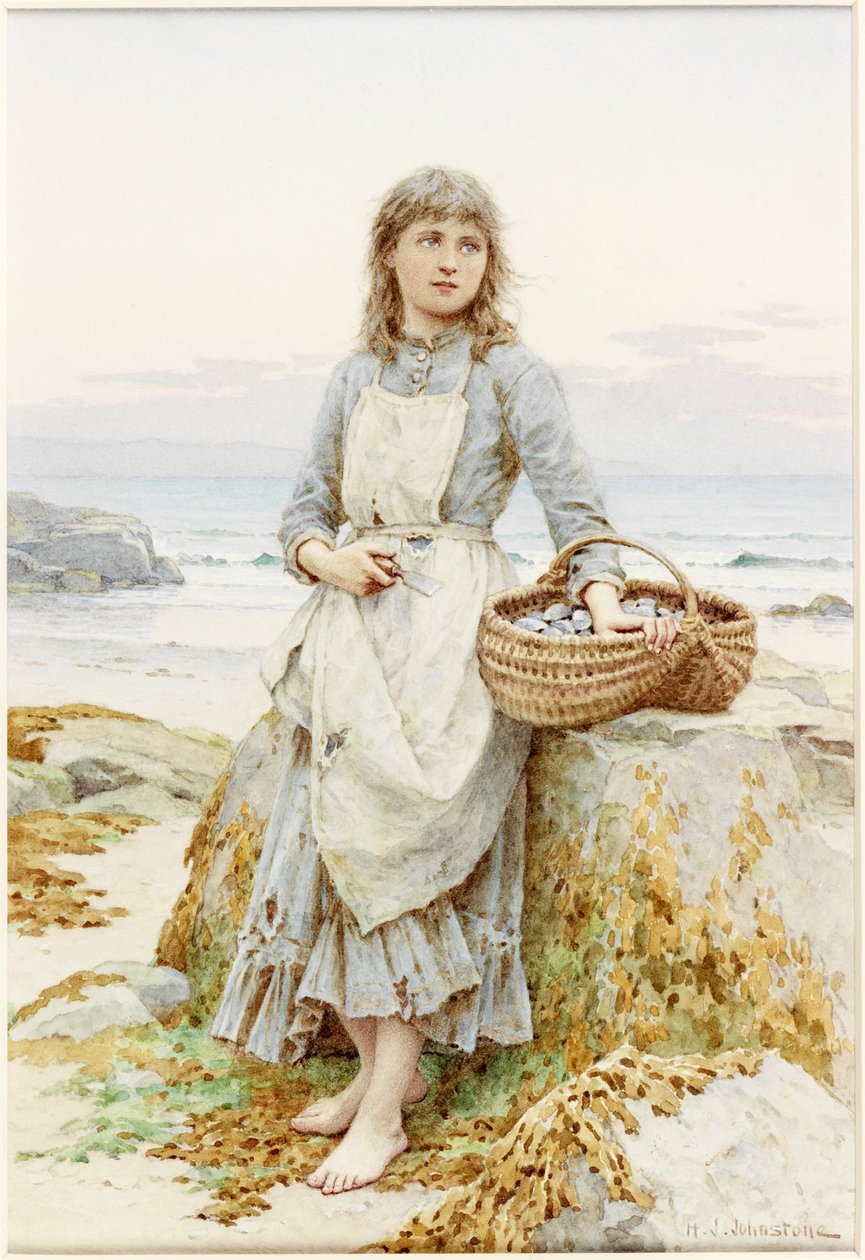 Musselsamleren (akvarell på papir) av Henry James Johnstone