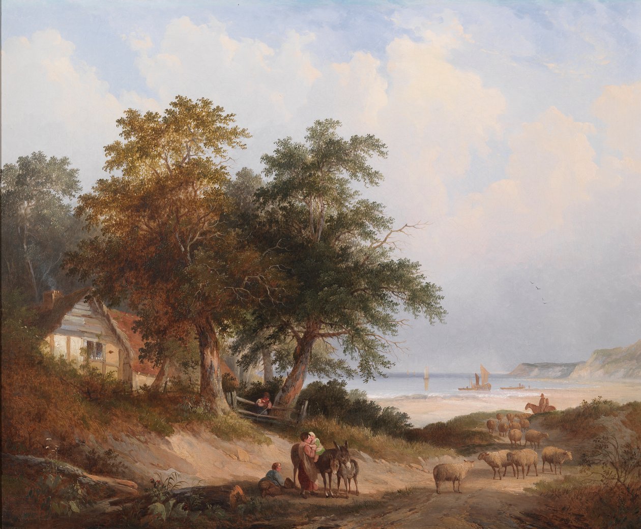 Et kystlandskap, Isle of Wight av Edwin Henry Boddington