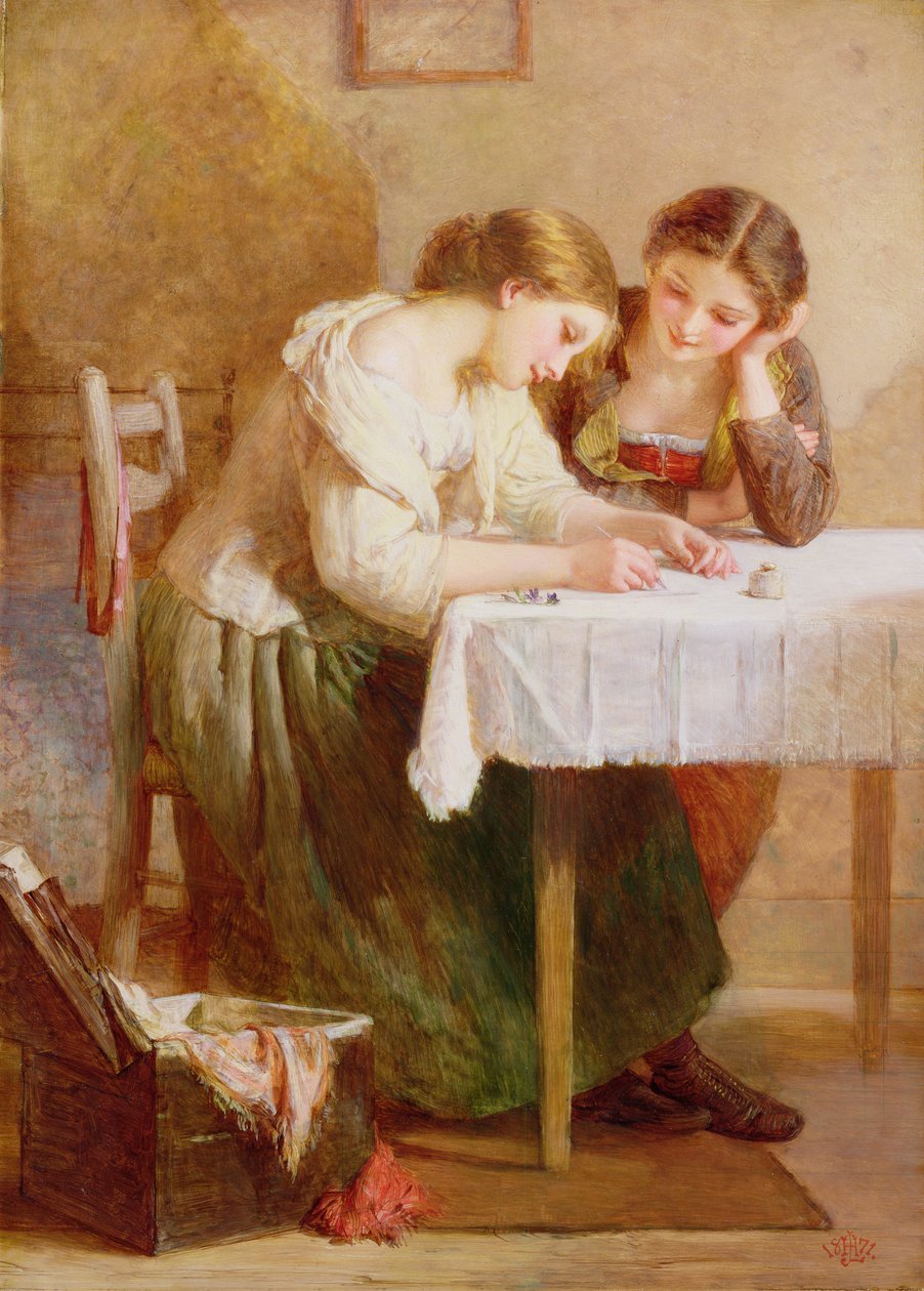 Kjærlighetsbrevet, 1871 av Henry Le Jeune