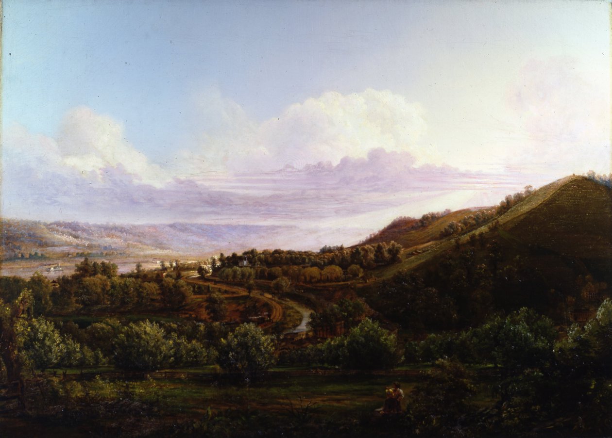 Utsikt over Bald Face Creek i Ohio River Valley av Henry Lovie