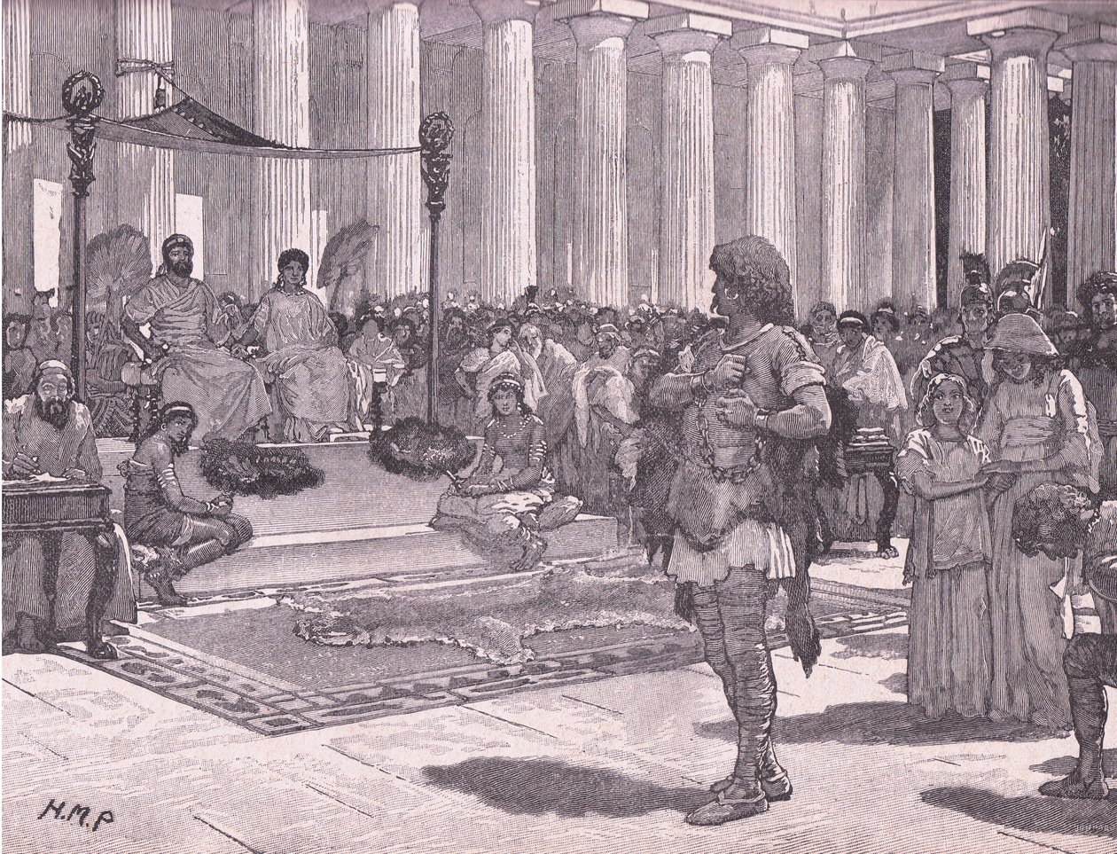 Caractacus før Claudius 51 e.Kr av Henry Marriott Paget