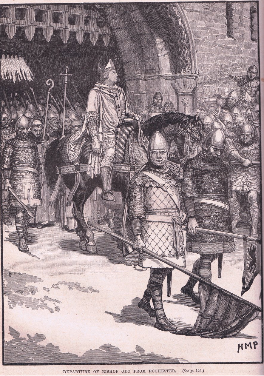 Biskop Odos avgang fra Rochester AD 1088 av Henry Marriott Paget