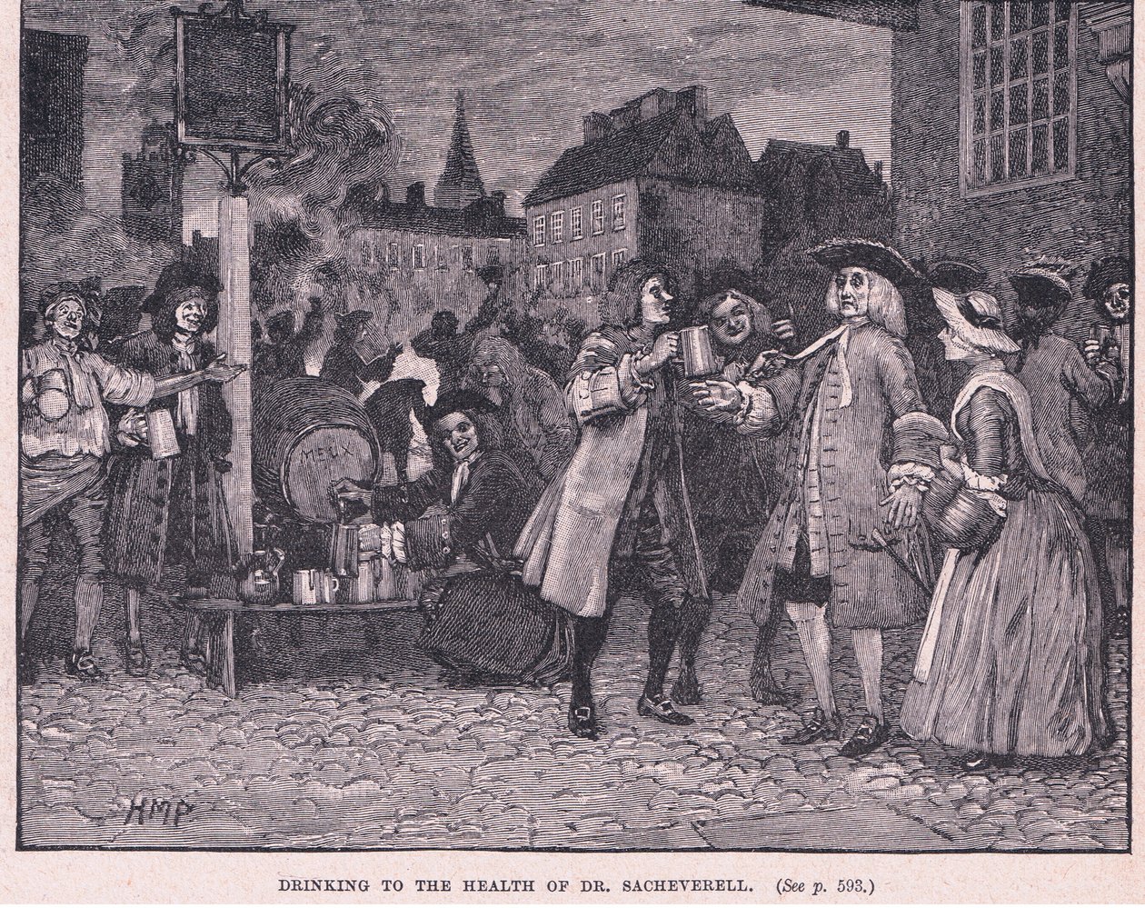 Drikker helsen til Dr Saheverell AD 1710 av Henry Marriott Paget