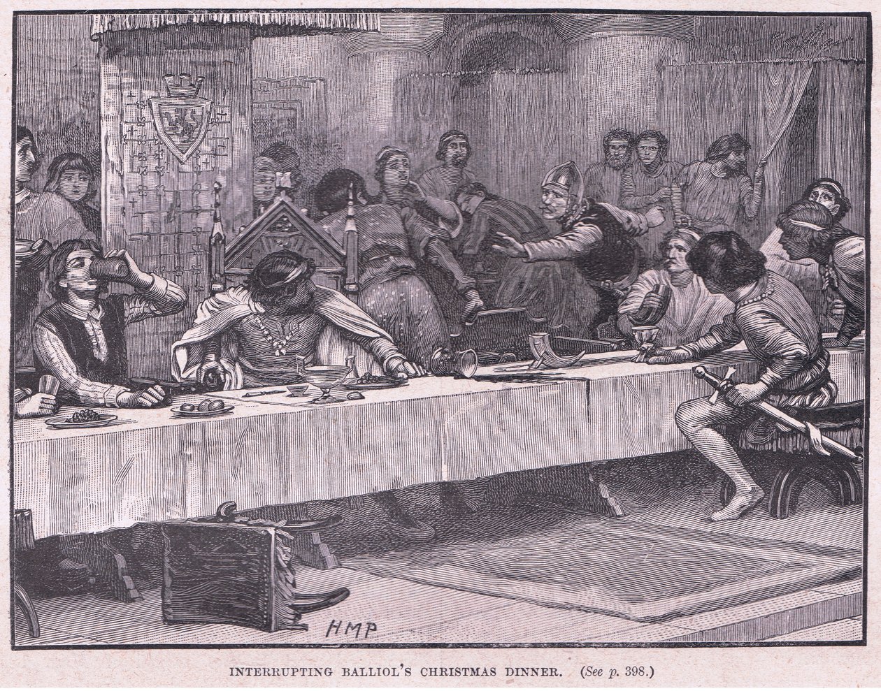 Avbryter Balliol julemiddag 1332 e.Kr av Henry Marriott Paget