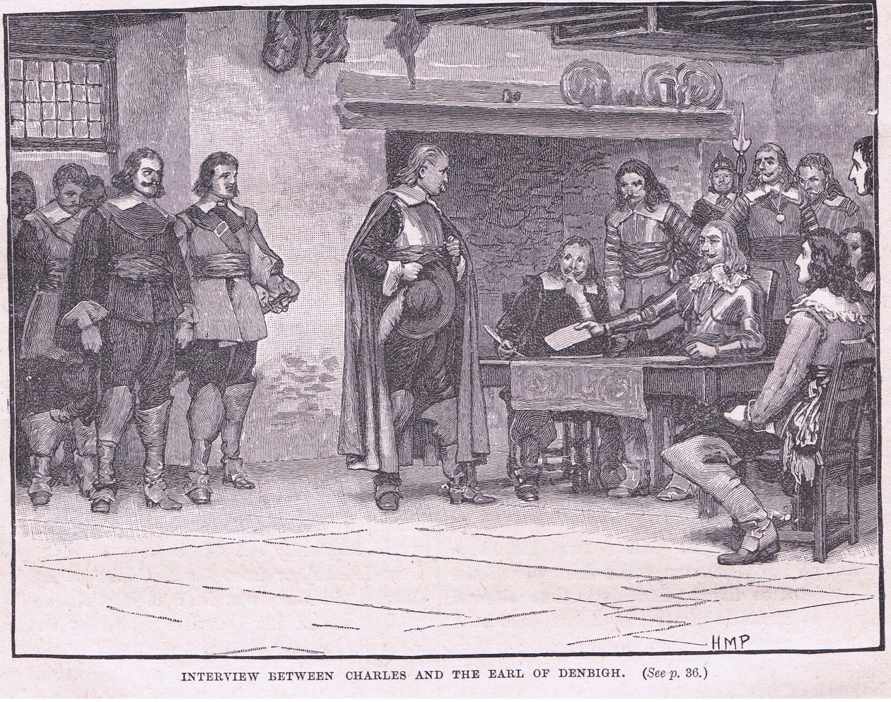 Intervju mellom Charles og jarlen av Denbigh 1644 e.Kr av Henry Marriott Paget