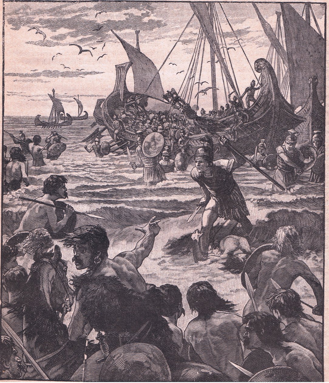 Romernes landgang på kysten av Kent av Henry Marriott Paget