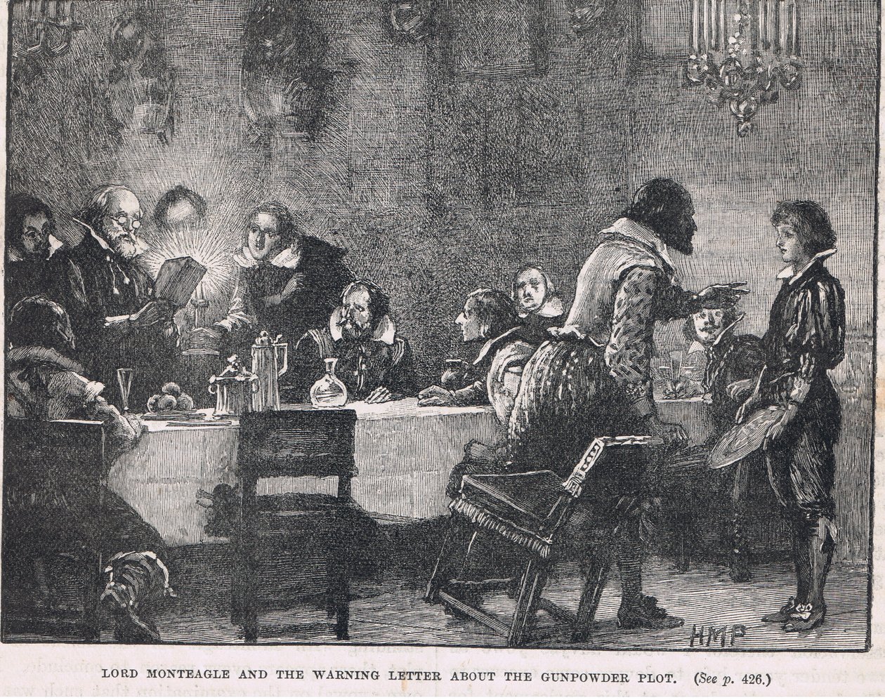 Lord Monteagle og advarselsbrevet om kruttplanen 1605 av Henry Marriott Paget