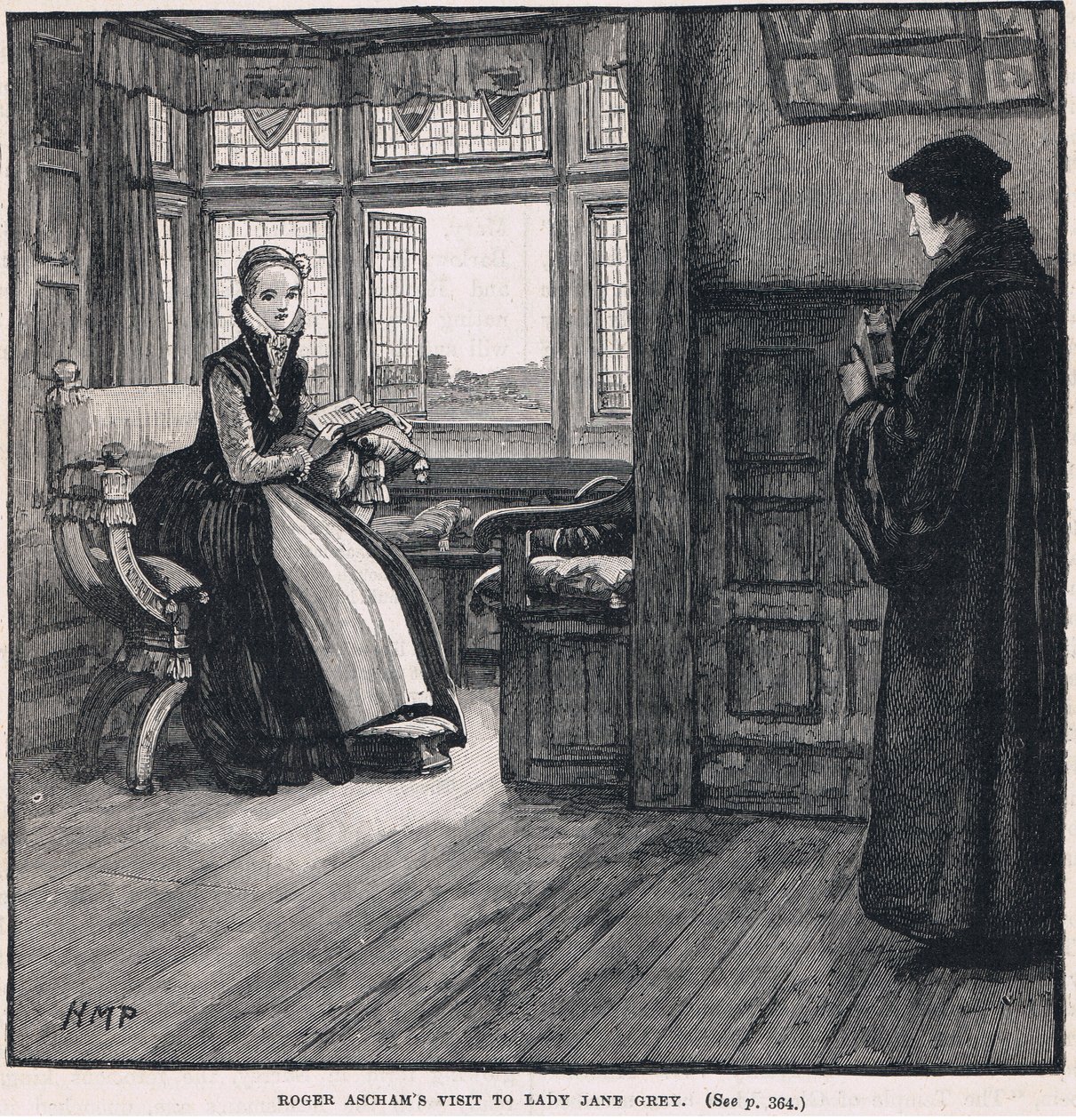 Roger Aschams besøk hos Lady Jane Gray av Henry Marriott Paget