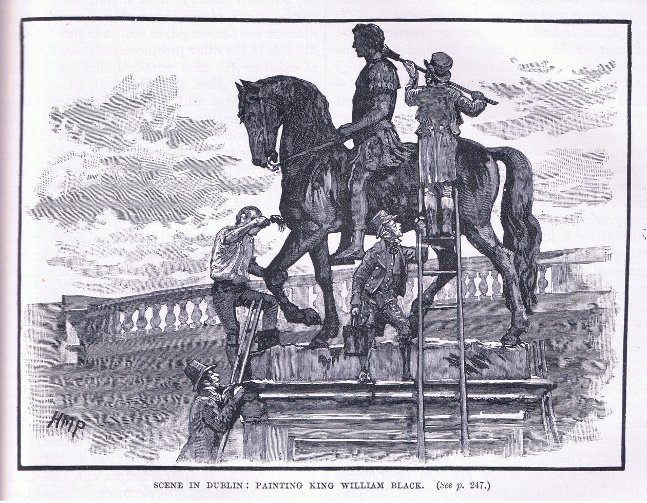 Scene i Dublin: Maler King William svart av Henry Marriott Paget
