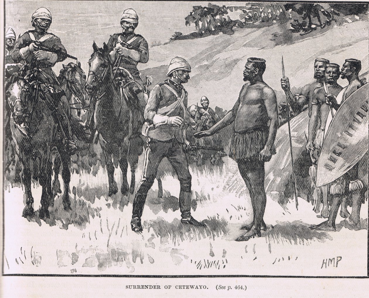 Surrender of Cetewyo, illustrasjon fra Cassells 'Illustrated History of ...