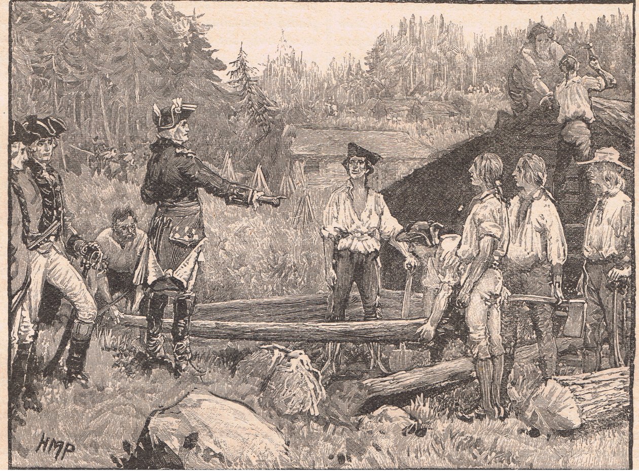 Washington og hans menn ved Valley Forge AD 1777 av Henry Marriott Paget