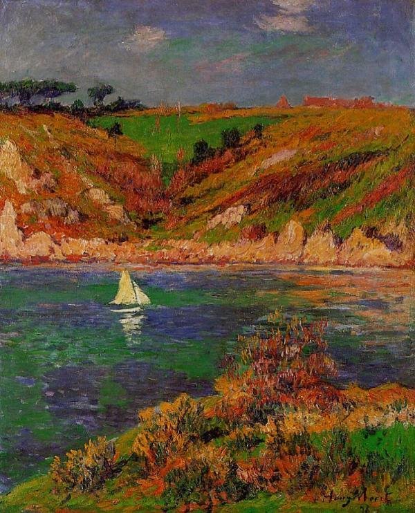 Seilbåter i Bretagne Frankrike: Lysken av Henry Moret