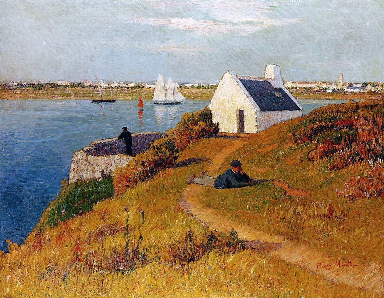 Utsikt over Lorient, Bretagne, ca. 1895 av Henry Moret