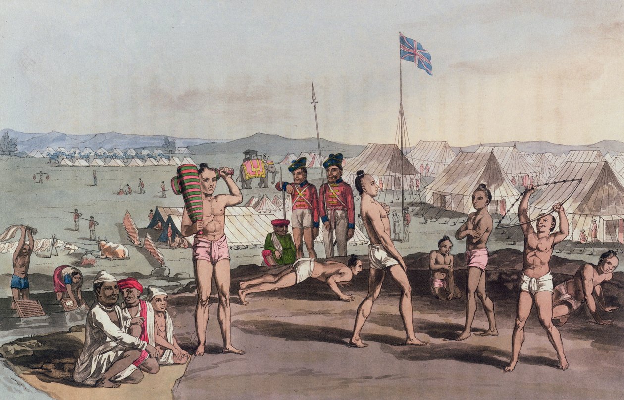 En Ukhara med utsikt over British Residents Camp, fra 