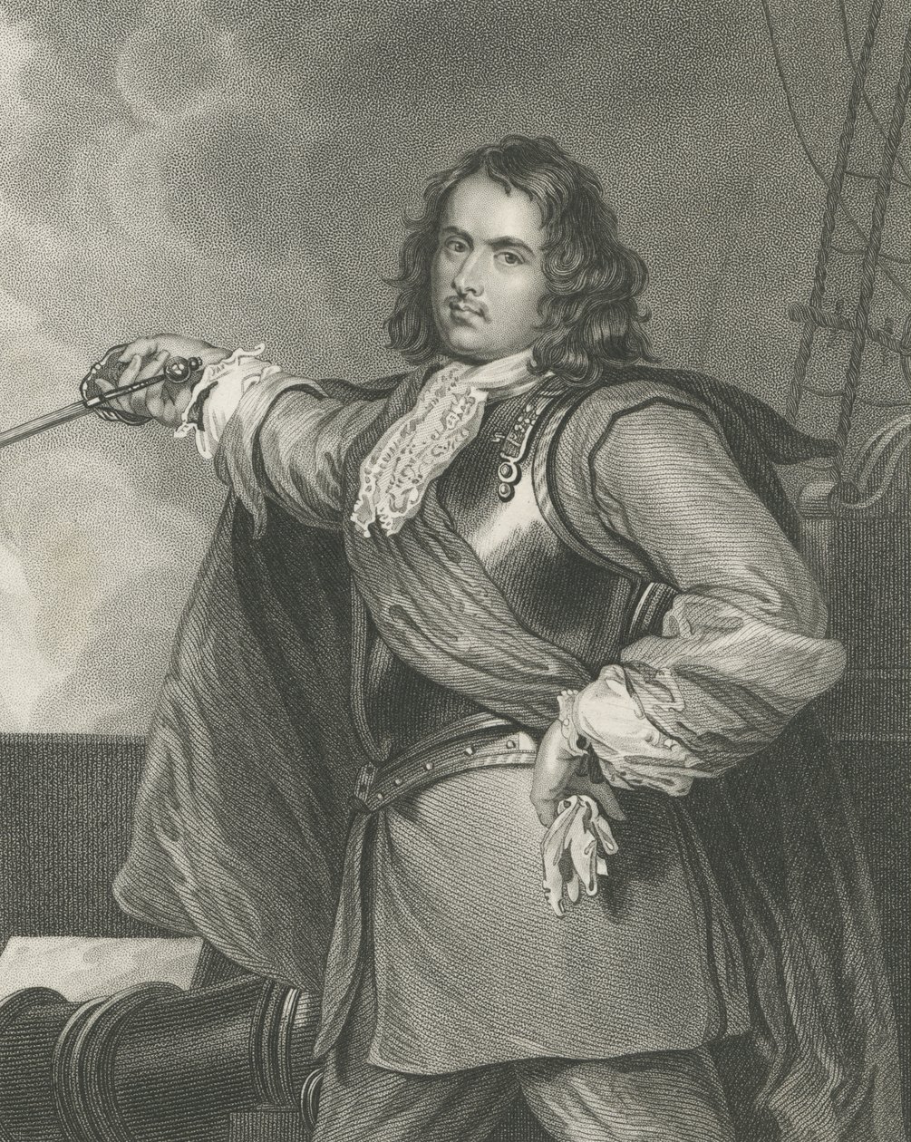 Admiral Blake (stippgravering) av Henry Perronet Briggs
