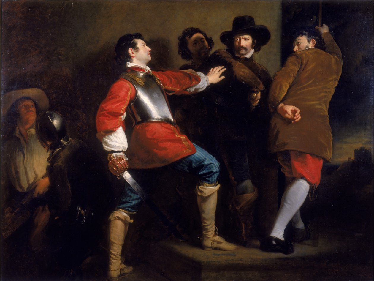Oppdagelsen av kruttplanen og inntak av Guy Fawkes, ca. 1823 av Henry Perronet Briggs