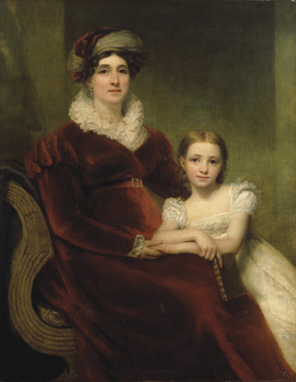Dobbeltportrett av fru Alexander Allan med barnebarnet hennes, Matilda av Henry Raeburn