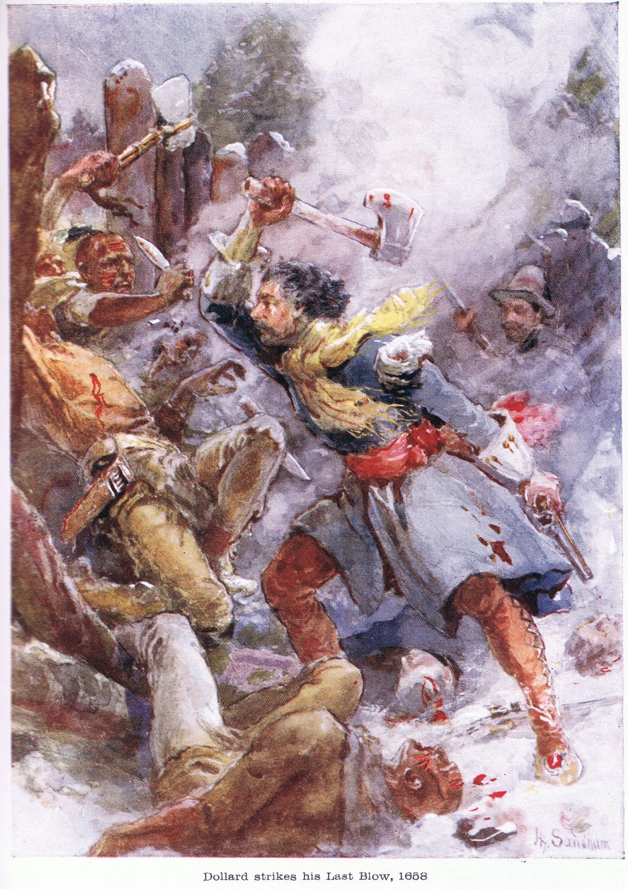 Dollard slår sitt siste slag 1658, ca. 1920 av Henry Sandham