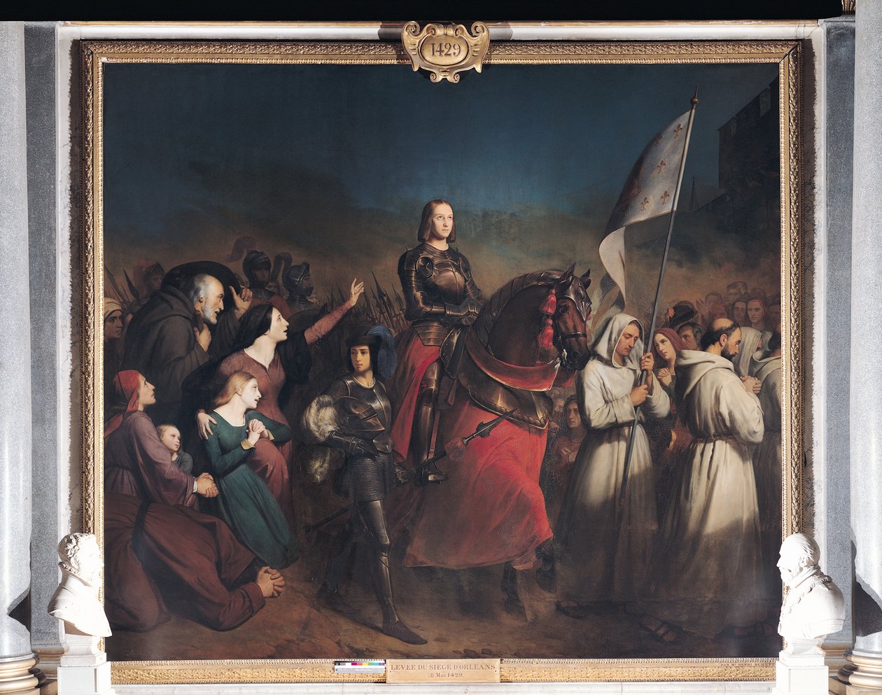 Joan of Arcs (1412-31) inntog i Orleans, 8. mai 1429, 1843 av Henry Scheffer