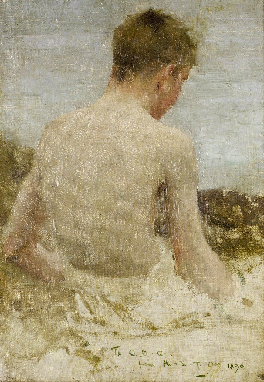 Ryggen til en guttebad av Henry Scott Tuke
