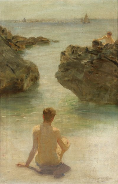 Gutt på en strand av Henry Scott Tuke
