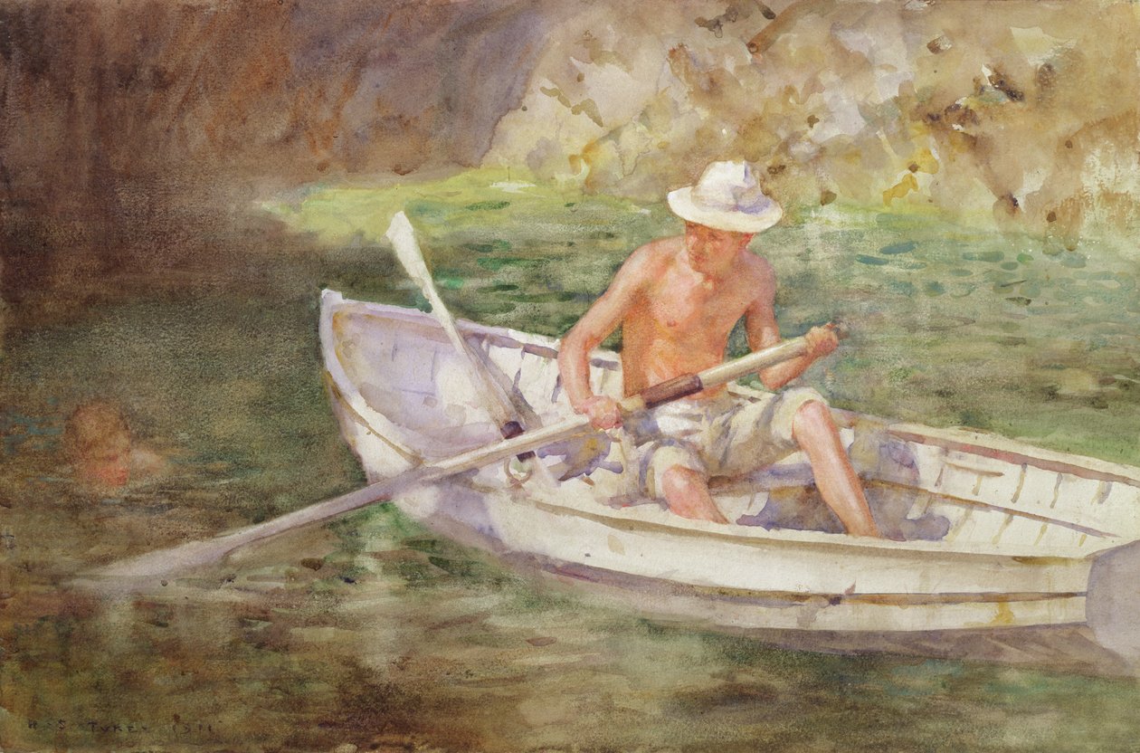 Green Waters, 1911 av Henry Scott Tuke