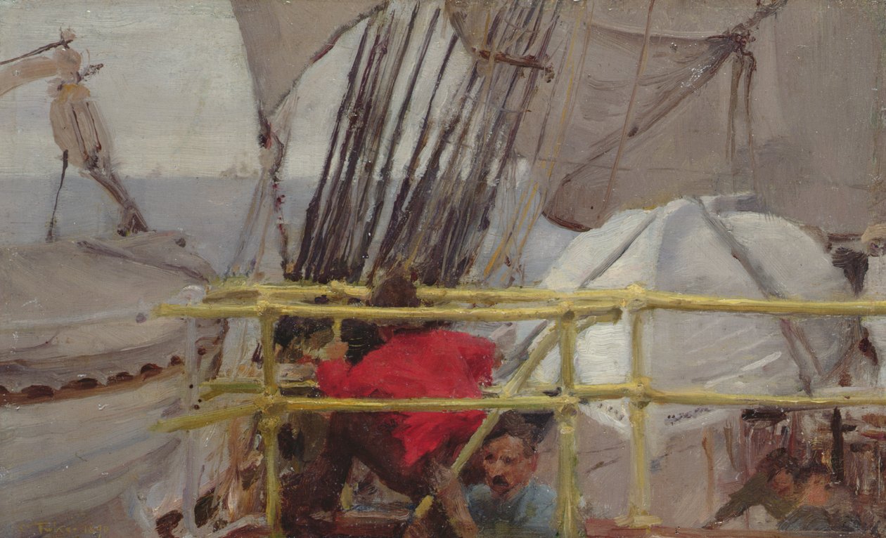 Om bord på seilskipet 'Roman Emperor', juni 1890, 1890 av Henry Scott Tuke