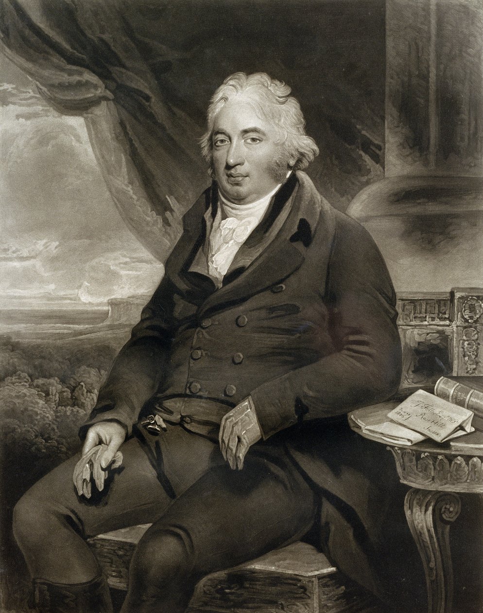 J. Fuller Esq, M.P., gravert av C. Turner, 1808 (mezzotint) av Henry Singleton